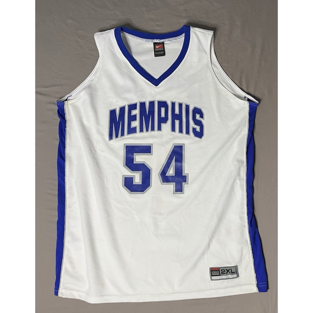 Vintage Nike Memphis Tigers Basketball Jersey Men's Size 2XL White NCAA